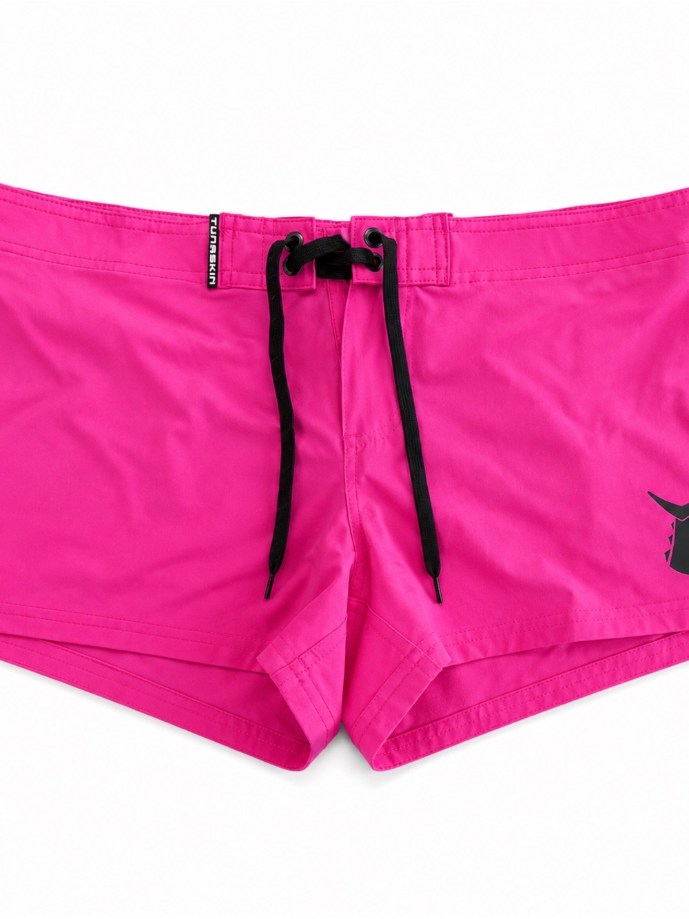 TunaSkin Neon Pink Swim Shorts Drawstring Athletic Swim Trunks Bri Size Large